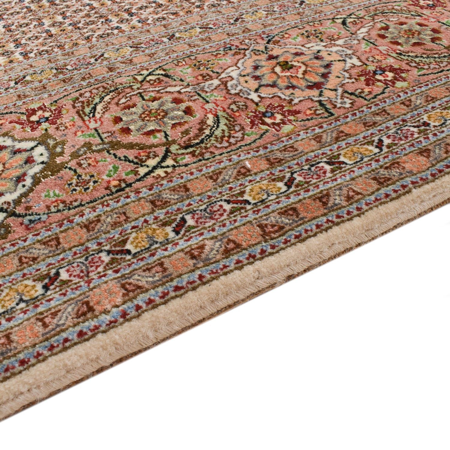 Tappeto corsia Tappeto Persero - Tabriz - Reale - 408 x 201 cm - marrone chiaro