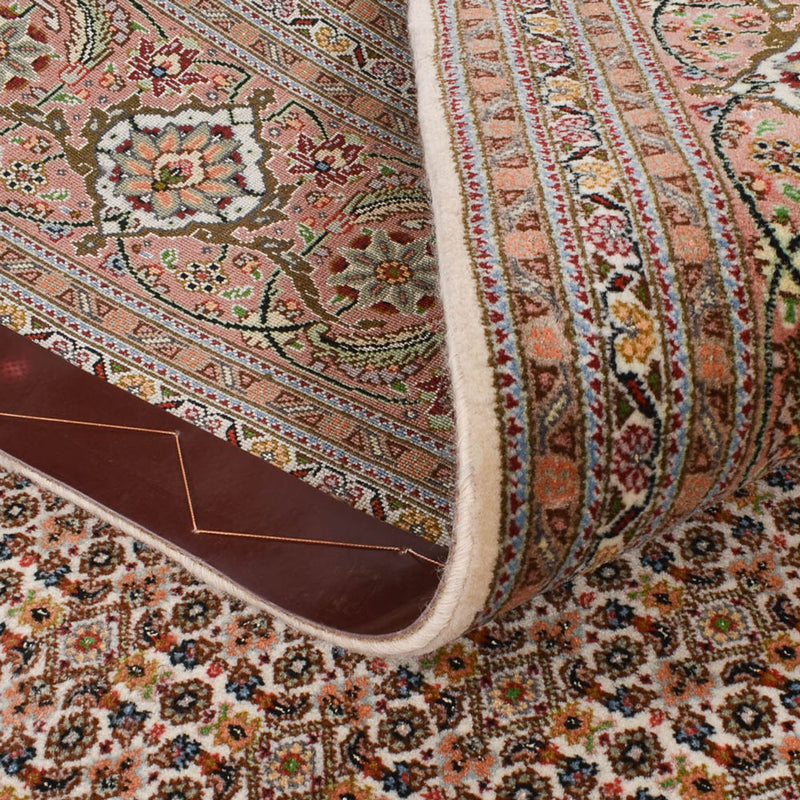 Tappeto corsia Tappeto Persero - Tabriz - Reale - 408 x 201 cm - marrone chiaro