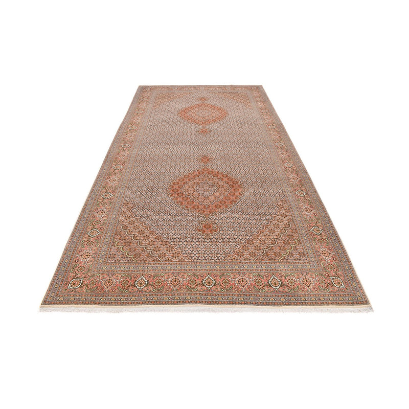Tappeto corsia Tappeto Persero - Tabriz - Reale - 408 x 201 cm - marrone chiaro