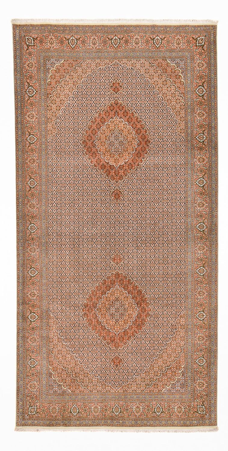 Tappeto corsia Tappeto Persero - Tabriz - Reale - 407 x 201 cm - marrone chiaro