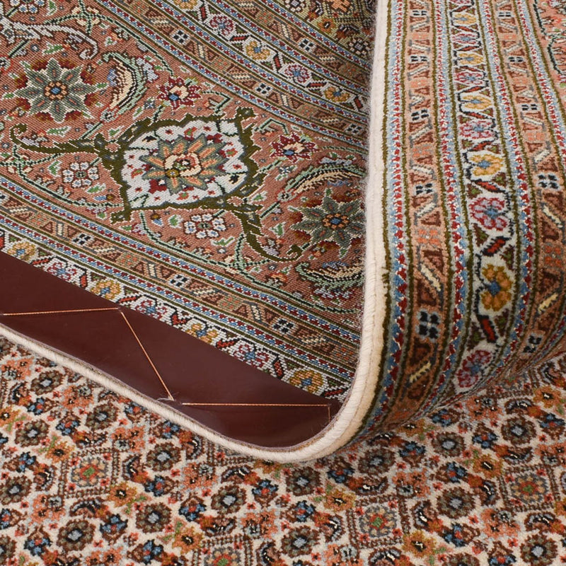 Tappeto corsia Tappeto Persero - Tabriz - Reale - 407 x 201 cm - marrone chiaro