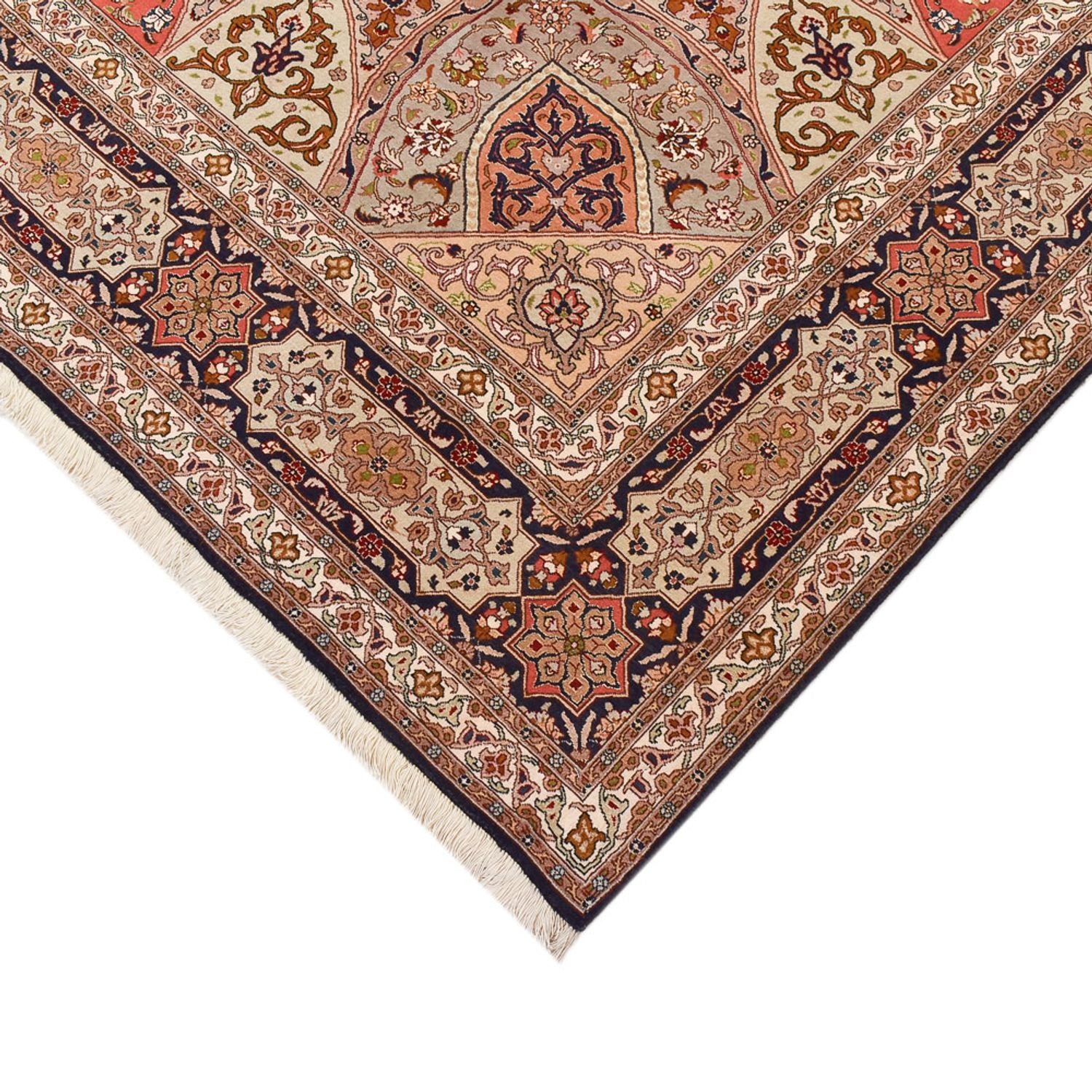 Tappeto Persero - Tabriz - Reale quadrato  - 252 x 248 cm - beige scuro