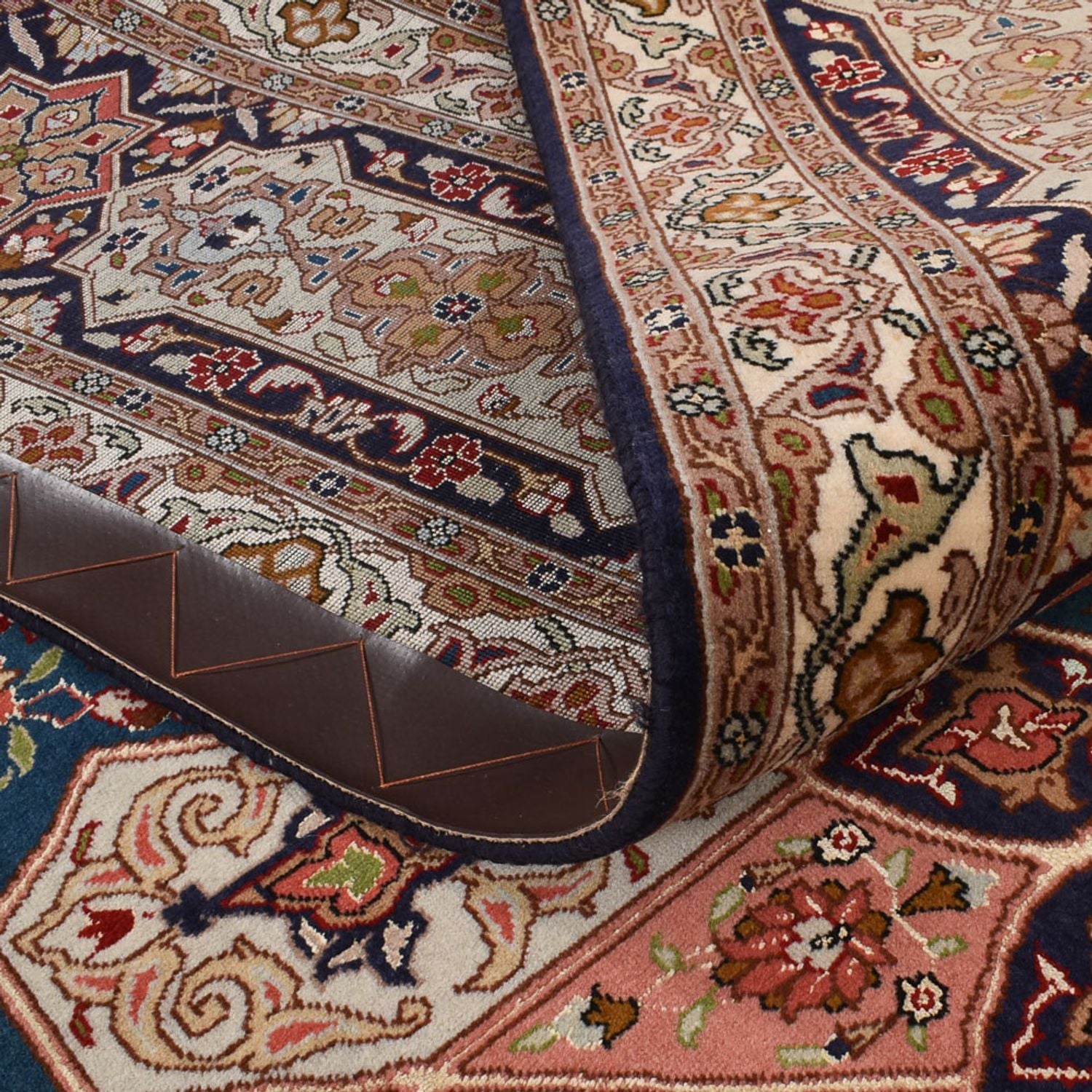 Tappeto Persero - Tabriz - Reale quadrato  - 252 x 248 cm - beige scuro