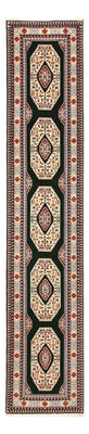 Tappeto corsia Tappeto Persero - Tabriz - Premio - 372 x 74 cm - blu scuro