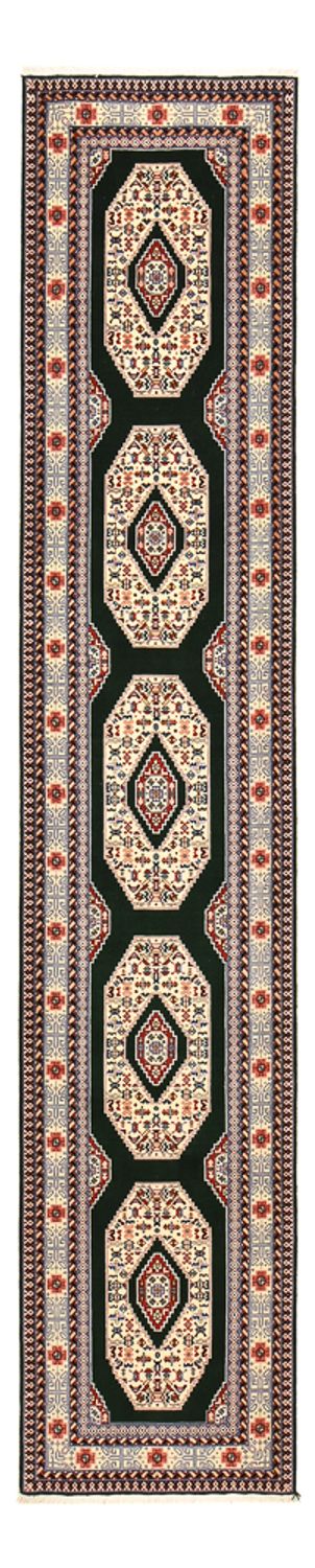 Tappeto corsia Tappeto Persero - Tabriz - Premio - 370 x 75 cm - blu scuro