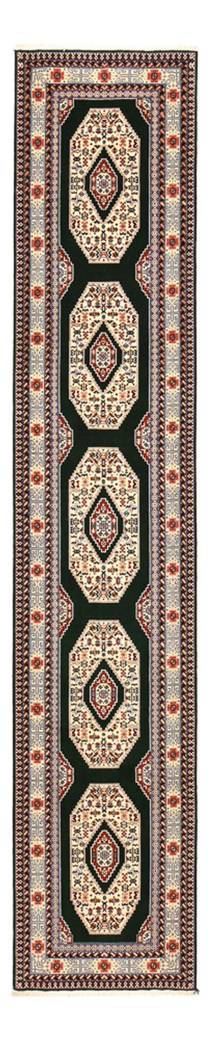 Tappeto corsia Tappeto Persero - Tabriz - Premio - 370 x 75 cm - blu scuro