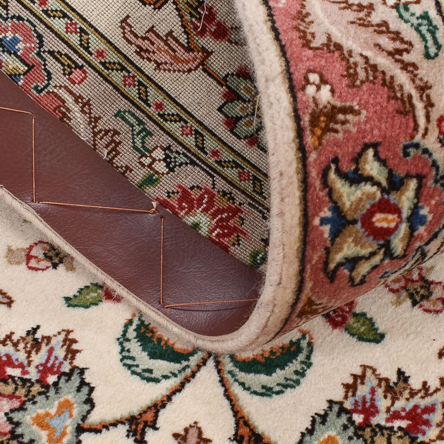 Tappeto corsia Tappeto Persero - Tabriz - Premio - 297 x 69 cm - caramello