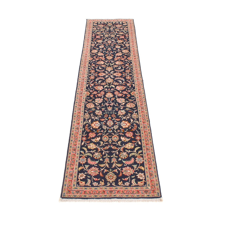Tappeto corsia Tappeto Persero - Tabriz - Premio - 293 x 65 cm - blu scuro