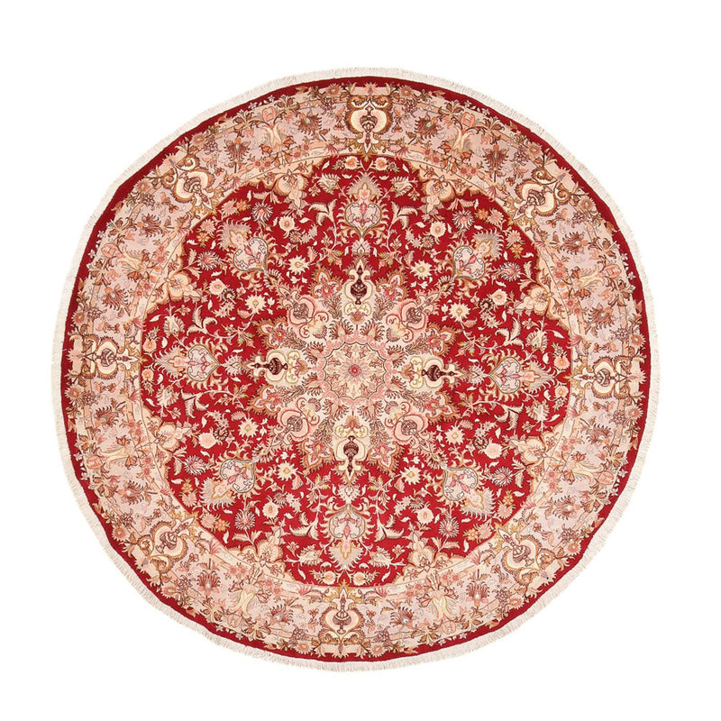 Tappeto Persero - Tabriz - Premio rotondo  - 200 x 200 cm - rosso