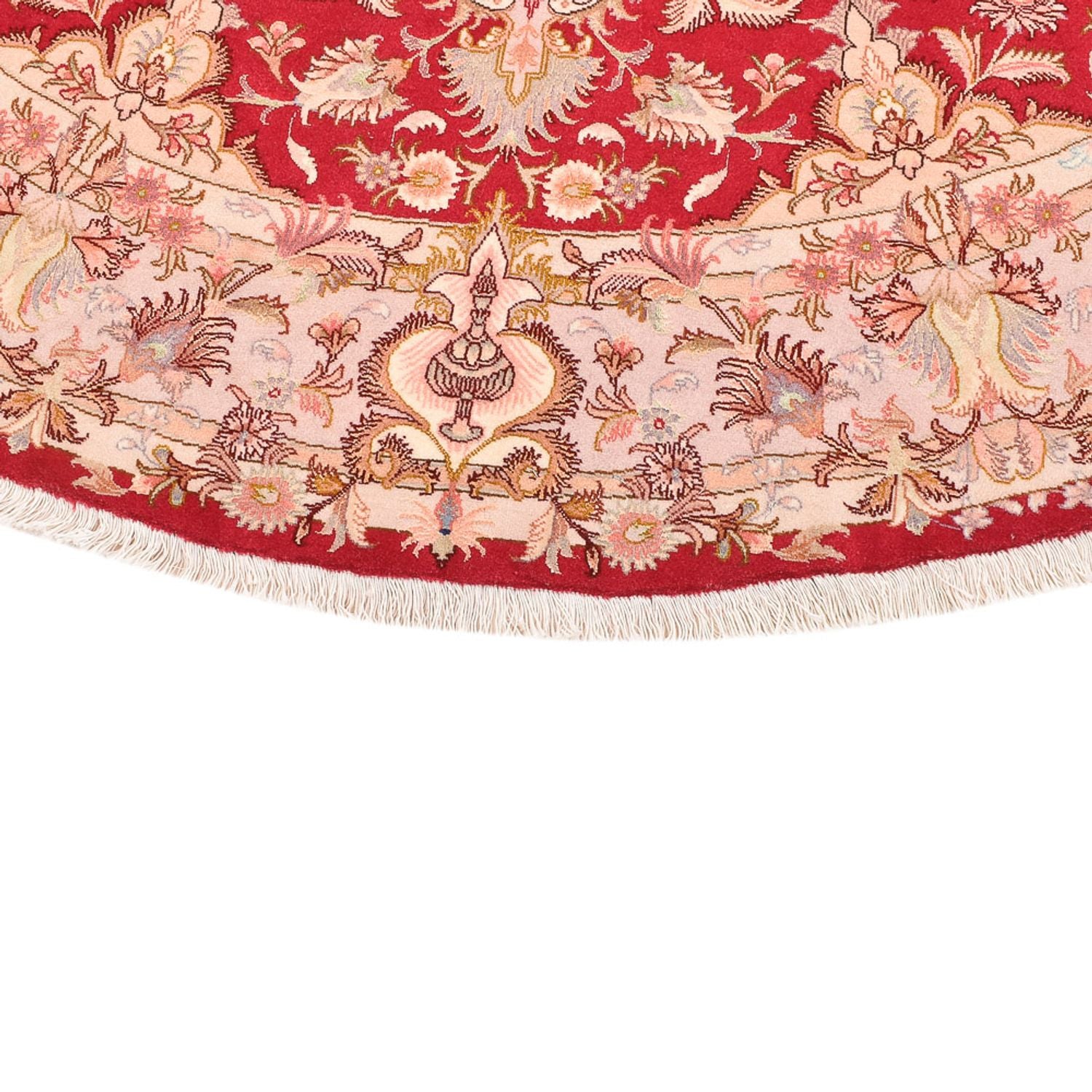 Tappeto Persero - Tabriz - Premio rotondo  - 200 x 200 cm - rosso