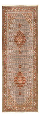 Tappeto corsia Tappeto Persero - Tabriz - Reale - 404 x 150 cm - marrone chiaro