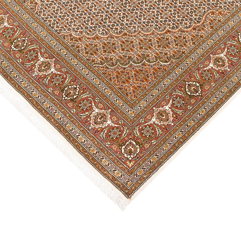 Tappeto corsia Tappeto Persero - Tabriz - Reale - 404 x 150 cm - marrone chiaro
