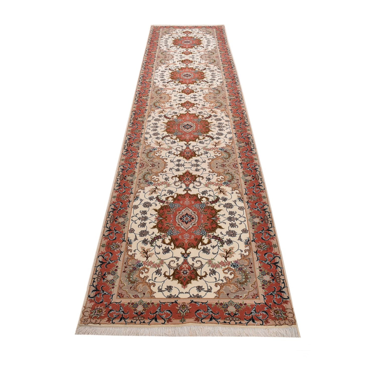 Tappeto corsia Tappeto Persero - Tabriz - Reale - 404 x 89 cm - multicolore