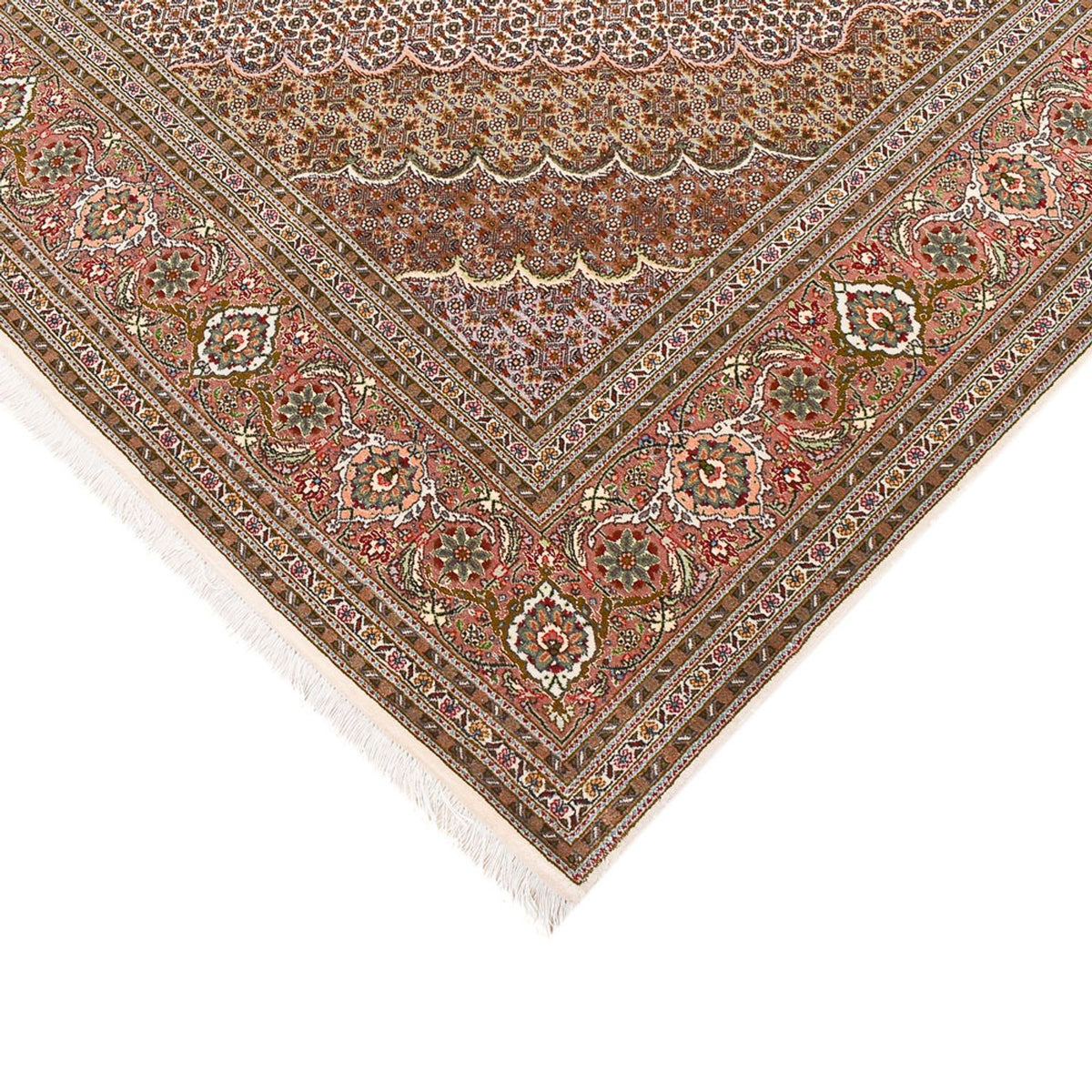 Tappeto corsia Tappeto Persero - Tabriz - Reale - 397 x 197 cm - ruggine
