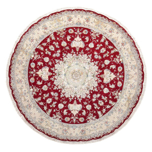 Tappeto Persero - Tabriz - Premio rotondo  - 250 x 250 cm - rosso