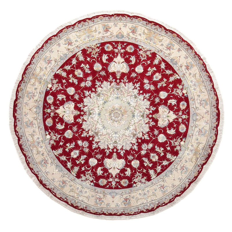 Tappeto Persero - Tabriz - Premio rotondo  - 250 x 250 cm - rosso