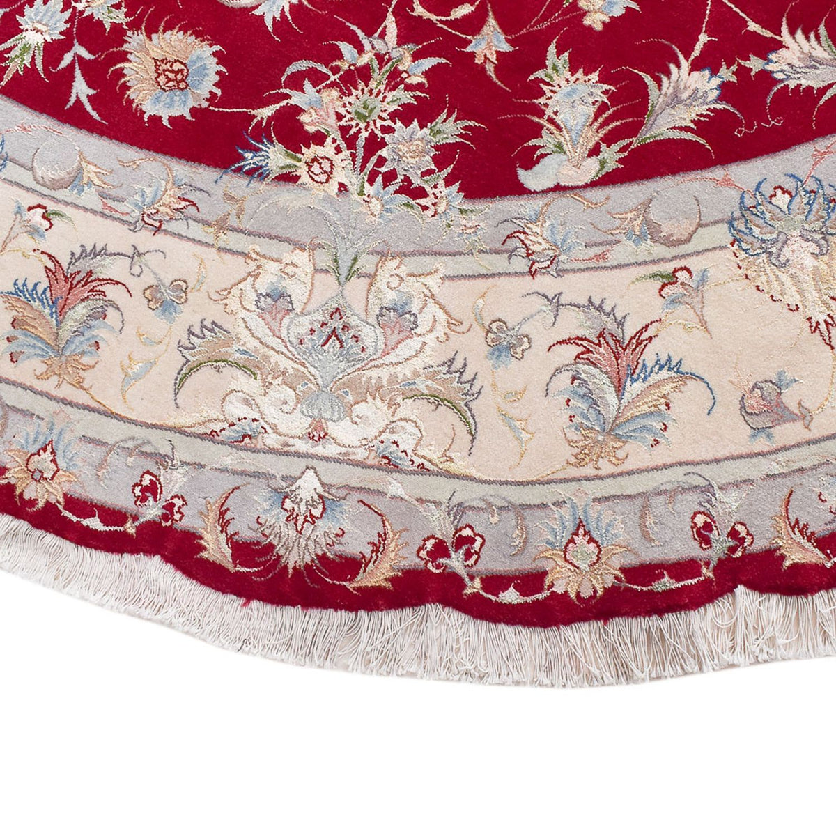 Tappeto Persero - Tabriz - Premio rotondo  - 250 x 250 cm - rosso