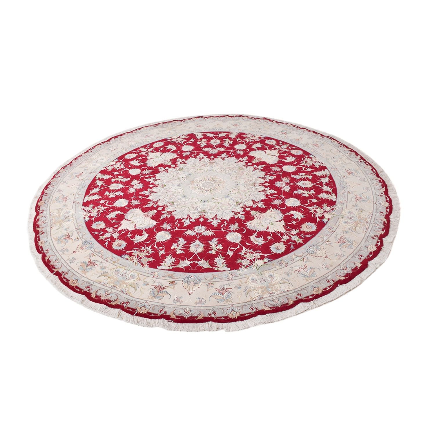 Tappeto Persero - Tabriz - Premio rotondo  - 250 x 250 cm - rosso
