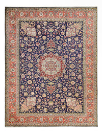 Tappeto Persero - Tabriz - Reale - 402 x 303 cm - blu scuro