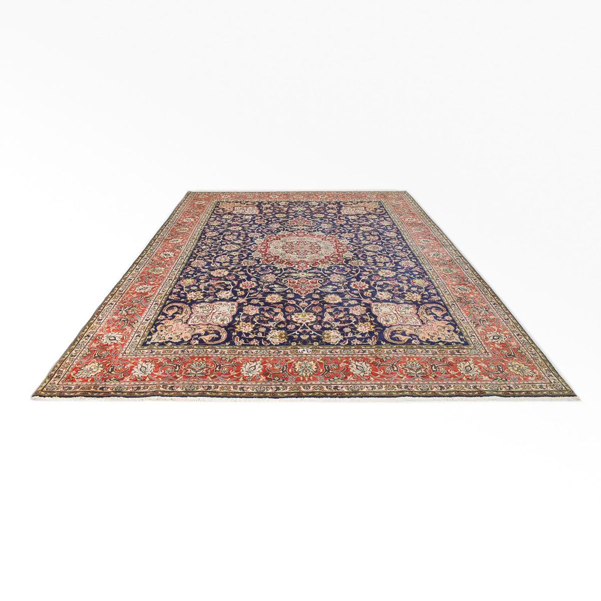 Tappeto Persero - Tabriz - Reale - 402 x 303 cm - blu scuro
