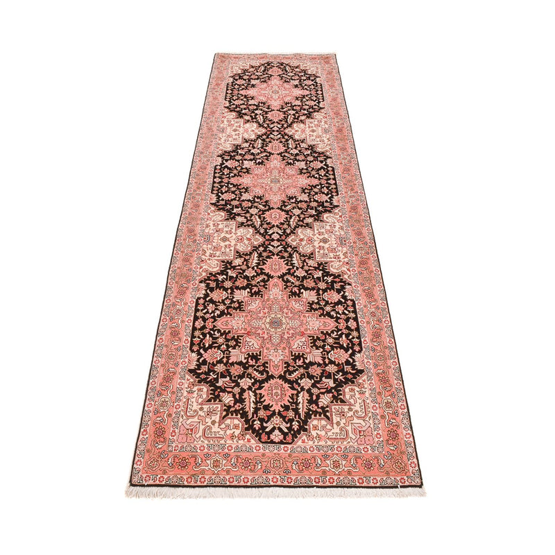 Tappeto corsia Tappeto Persero - Tabriz - Reale - 352 x 91 cm - blu scuro