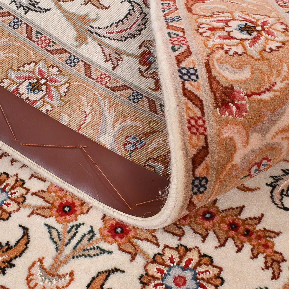 Tappeto corsia Tappeto Persero - Tabriz - Premio - 314 x 80 cm - beige