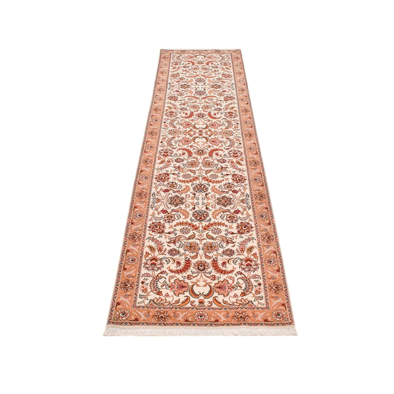 Tappeto corsia Tappeto Persero - Tabriz - Premio - 314 x 80 cm - beige