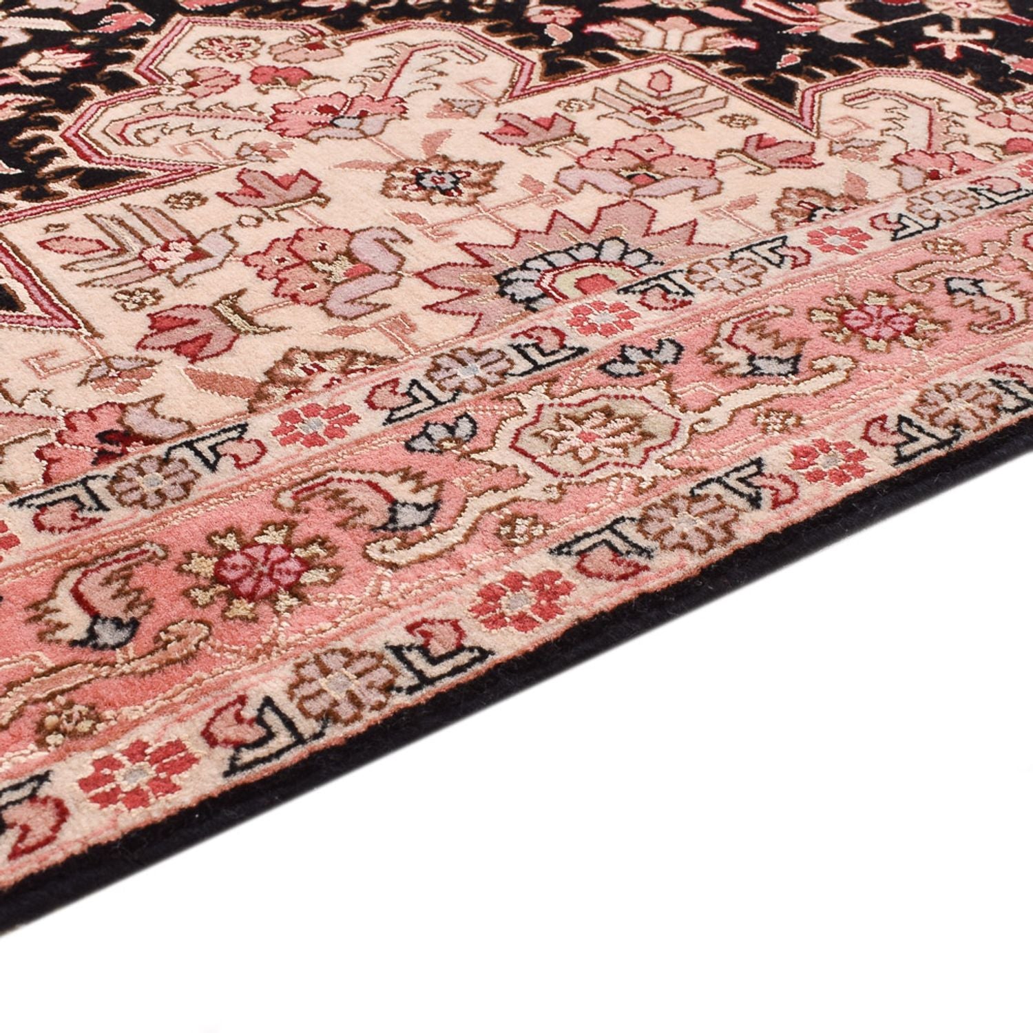 Tappeto corsia Tappeto Persero - Tabriz - Premio - 350 x 91 cm - blu scuro