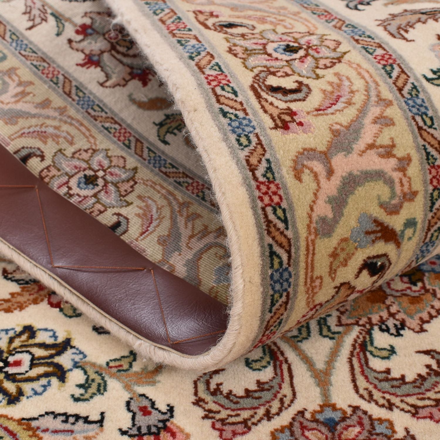 Tappeto corsia Tappeto Persero - Tabriz - Reale - 405 x 84 cm - beige