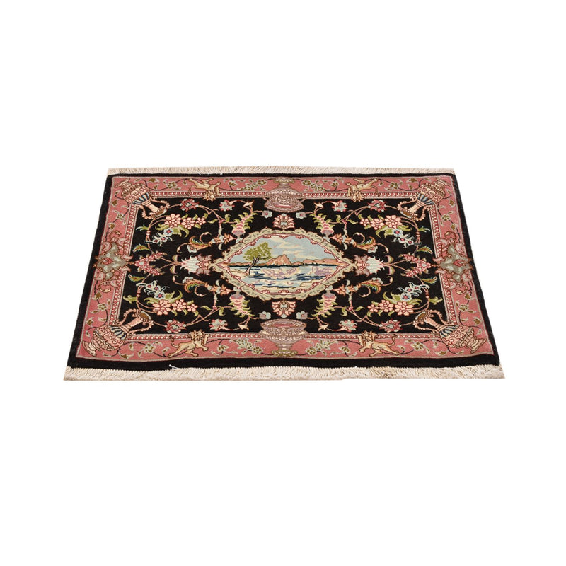 Tappeto Persero - Tabriz - Reale - 72 x 55 cm - blu scuro