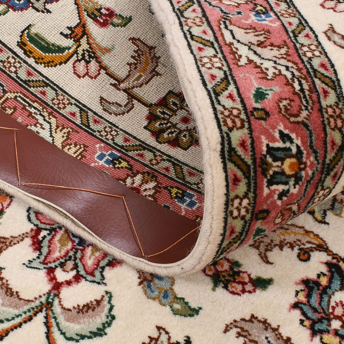 Tappeto corsia Tappeto Persero - Tabriz - Reale - 295 x 72 cm - sabbia