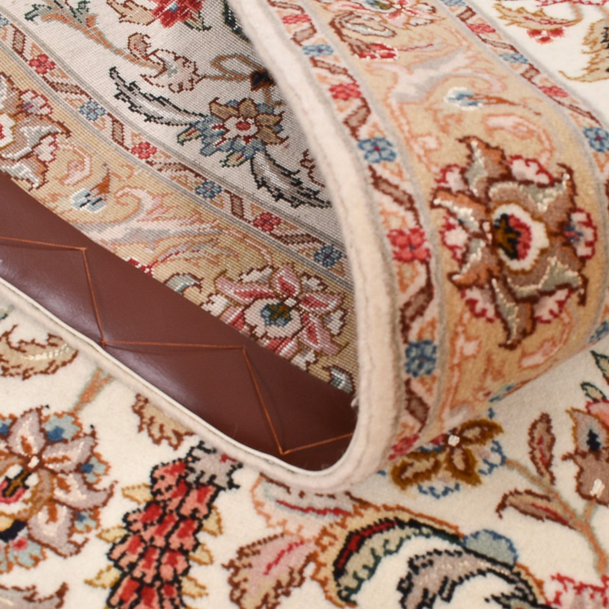 Tappeto corsia Tappeto Persero - Tabriz - Premio - 320 x 77 cm - caramello