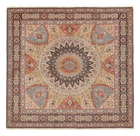 Tappeto Persero - Tabriz - Reale quadrato  - 254 x 248 cm - beige scuro