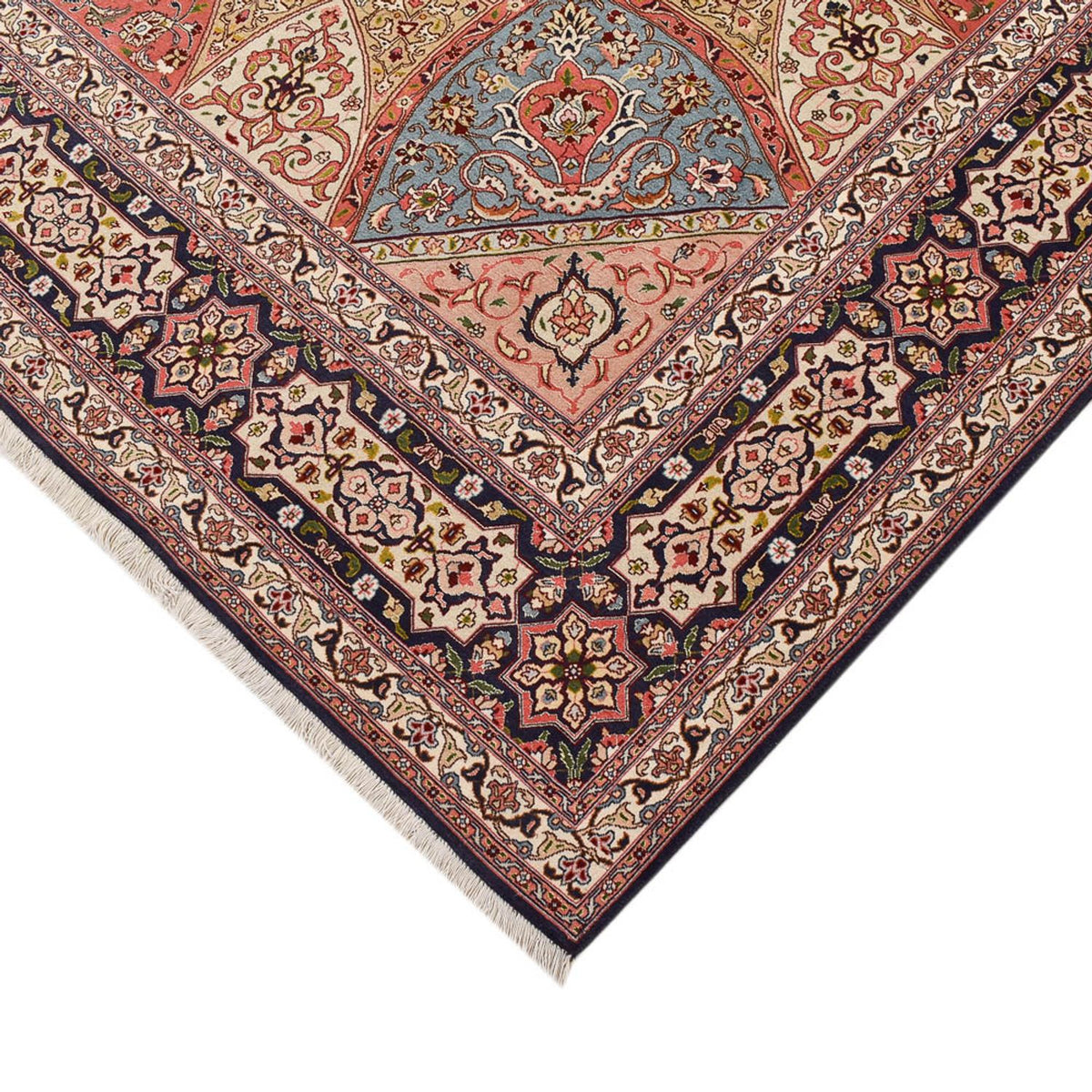 Tappeto Persero - Tabriz - Reale quadrato  - 254 x 248 cm - beige scuro