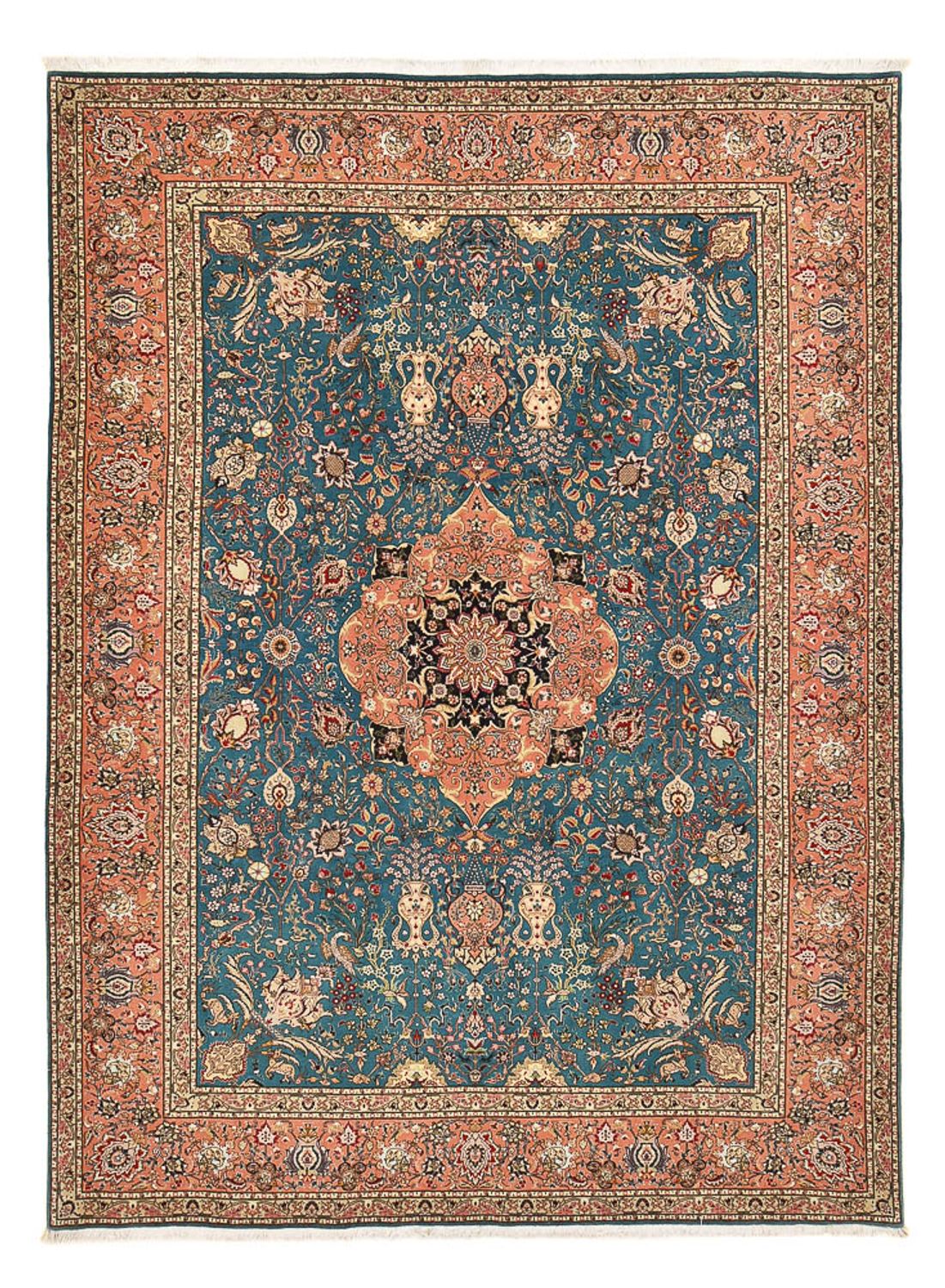 Tappeto Persero - Tabriz - Reale - 352 x 253 cm - blu mare