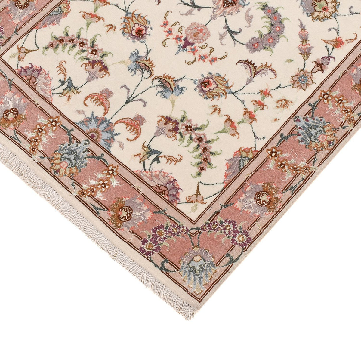 Tappeto corsia Tappeto Persero - Tabriz - Premio - 347 x 77 cm - beige