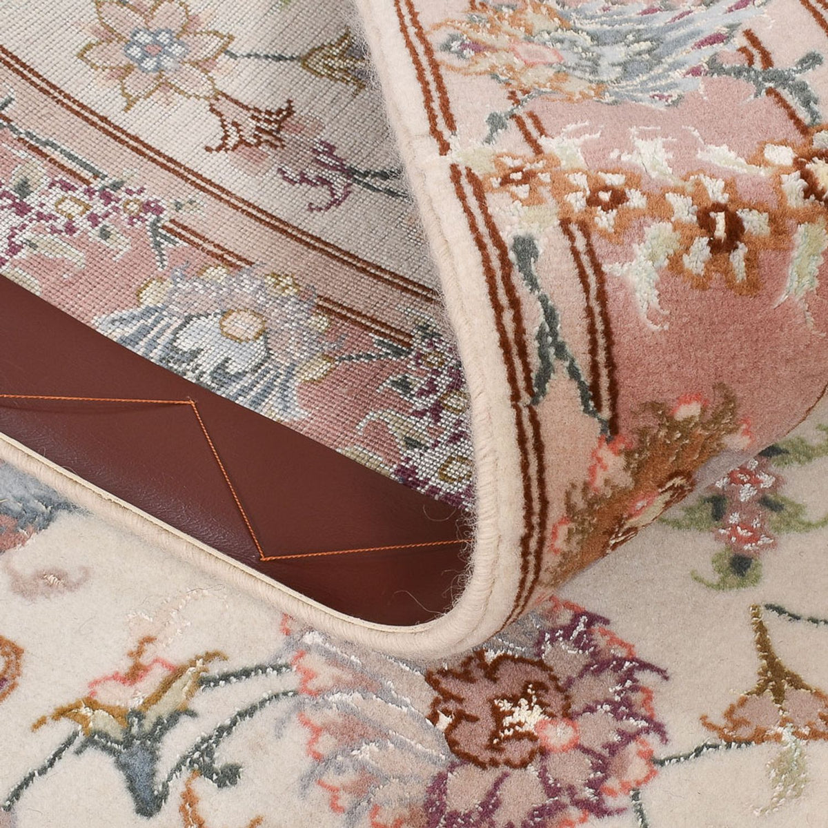 Tappeto corsia Tappeto Persero - Tabriz - Premio - 347 x 77 cm - beige