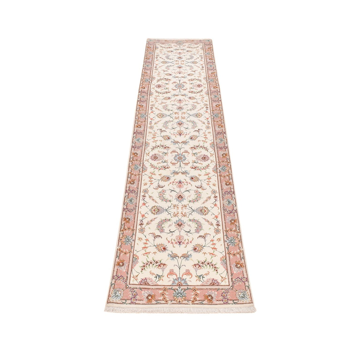 Tappeto corsia Tappeto Persero - Tabriz - Premio - 347 x 77 cm - beige