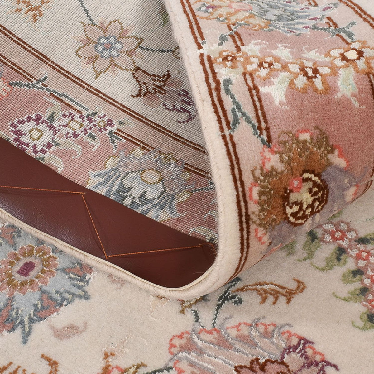 Tappeto corsia Tappeto Persero - Tabriz - Premio - 347 x 77 cm - beige