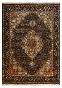 Tappeto Persero - Tabriz - Reale - 205 x 146 cm - marrone scuro