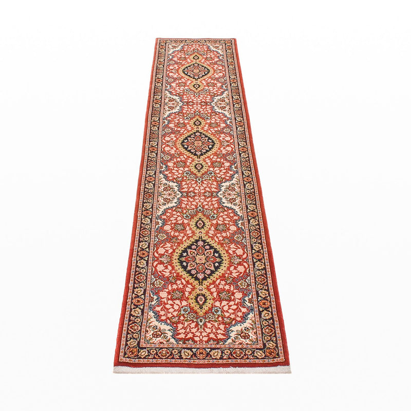 Tappeto corsia Tappeto Persero - Ghom - Reale - 297 x 63 cm - rosso chiaro