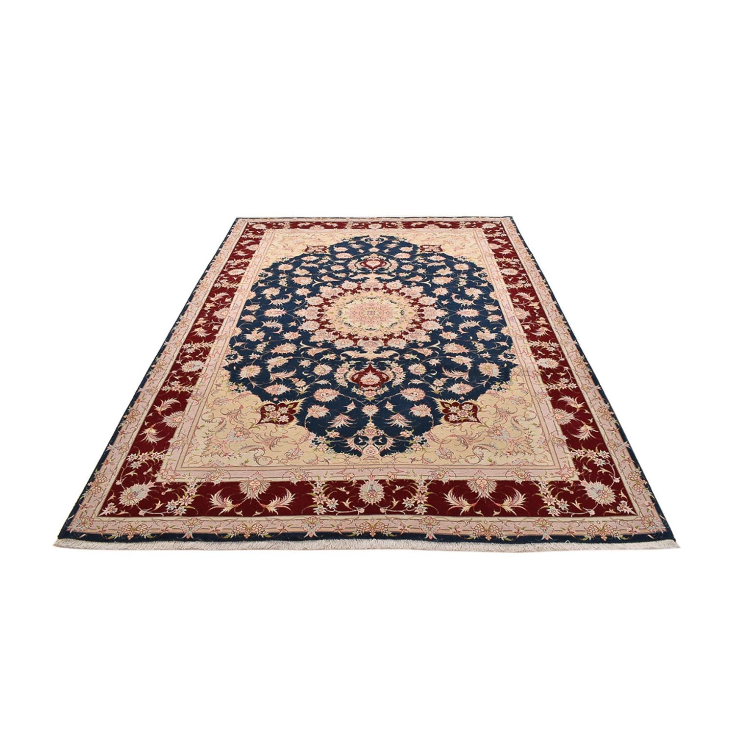 Tappeto Persero - Tabriz - Reale - 287 x 202 cm - blu scuro