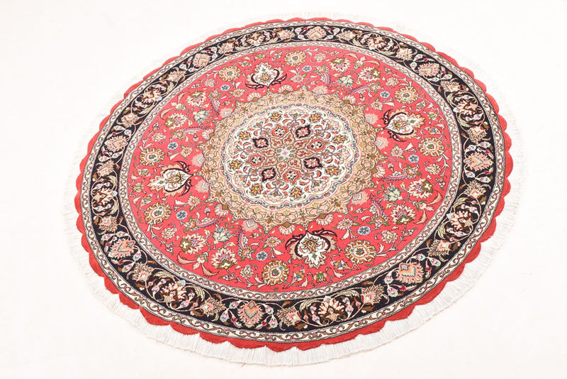 Tappeto Persero - Tabriz - Reale rotondo  - 150 x 150 cm - rosso