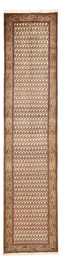 Tappeto corsia Tappeto Persero - Tabriz - Reale - 427 x 97 cm - beige scuro