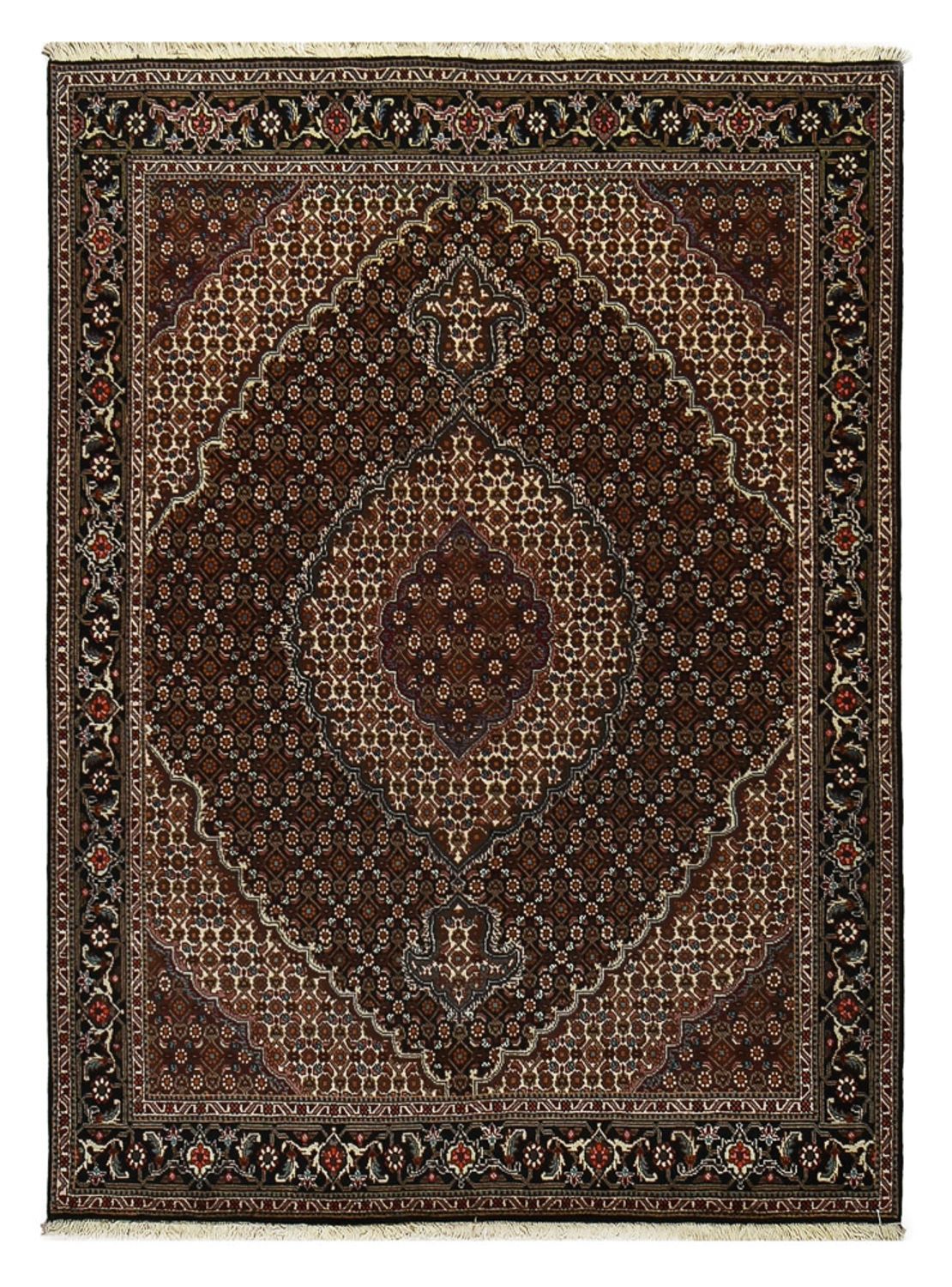 Tappeto Persero - Tabriz - Reale - 204 x 150 cm - marrone scuro