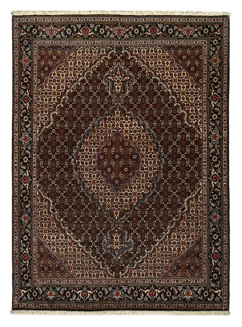 Tappeto Persero - Tabriz - Reale - 204 x 150 cm - marrone scuro