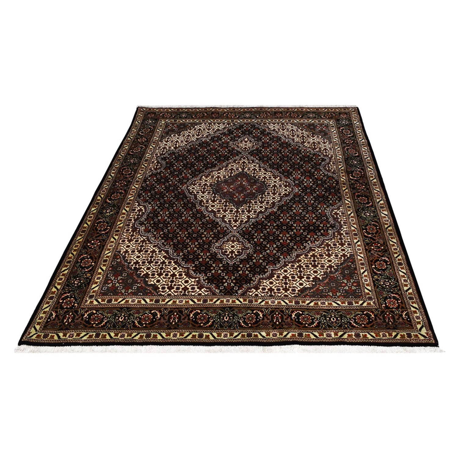 Tappeto Persero - Tabriz - Reale - 210 x 152 cm - marrone scuro