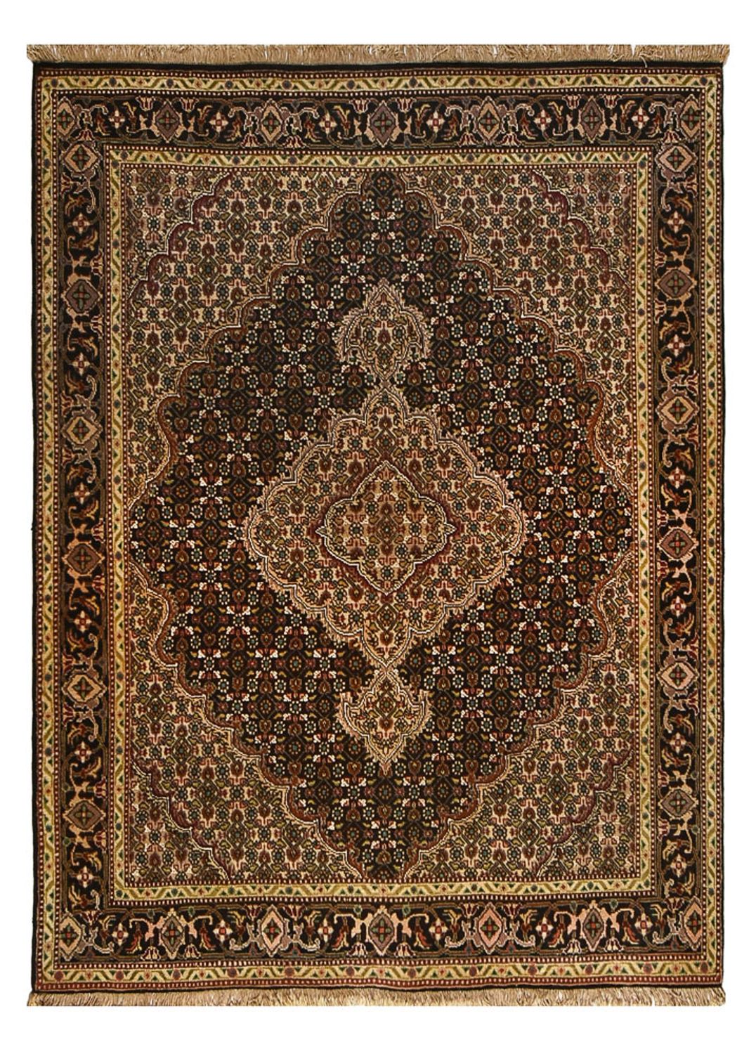 Tappeto Persero - Tabriz - Reale - 203 x 148 cm - marrone scuro