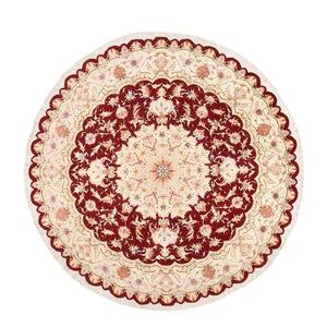 Tappeto Persero - Tabriz - Reale rotondo  - 200 x 200 cm - multicolore