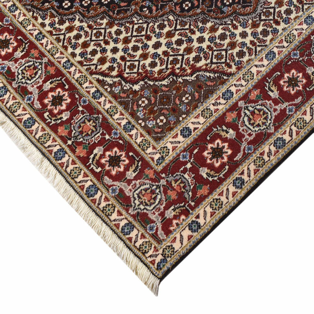 Tappeto Persero - Tabriz - Reale - 201 x 148 cm - marrone scuro